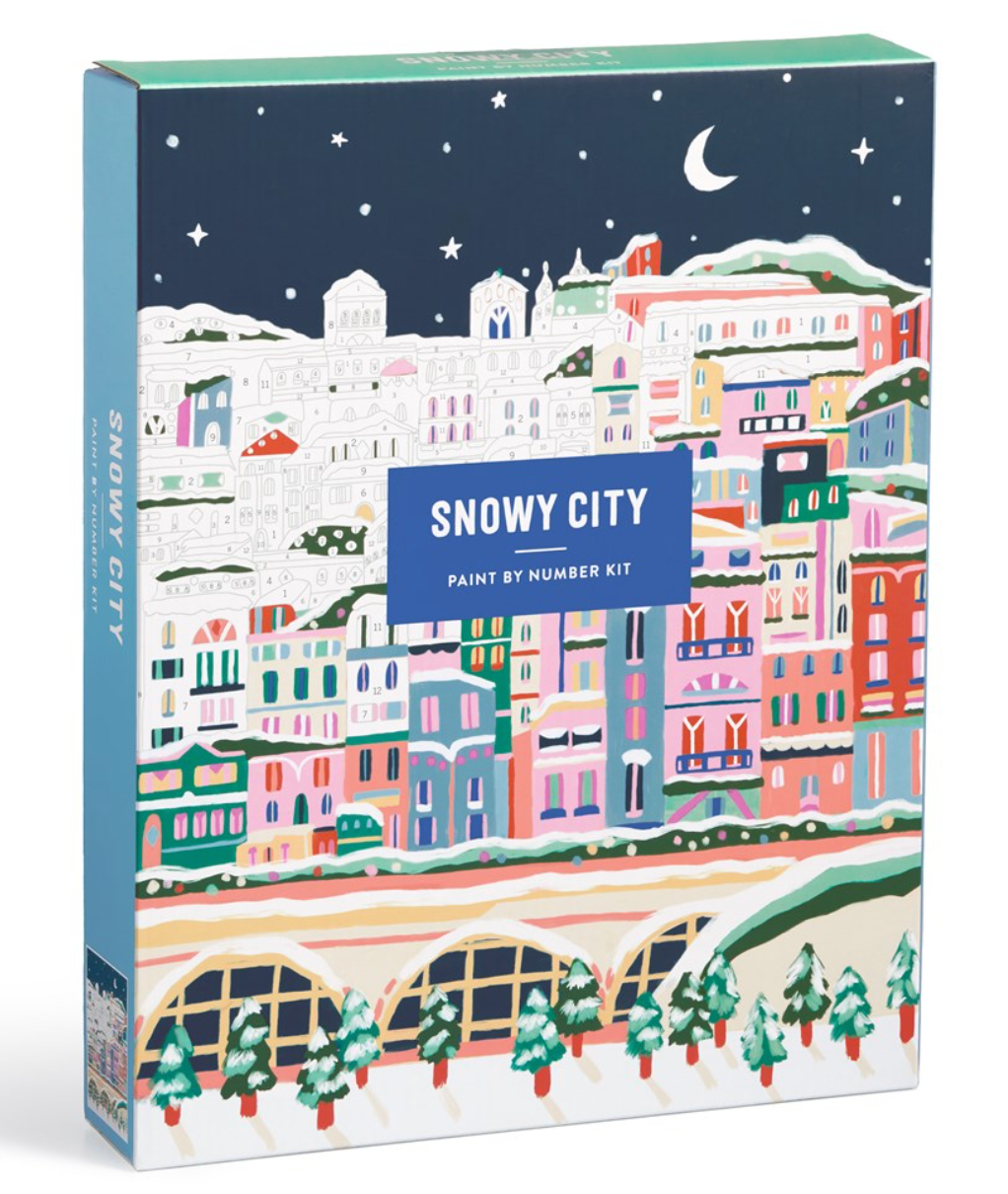 Snowy City 11x14 Paint by Number Kit – NookBVI