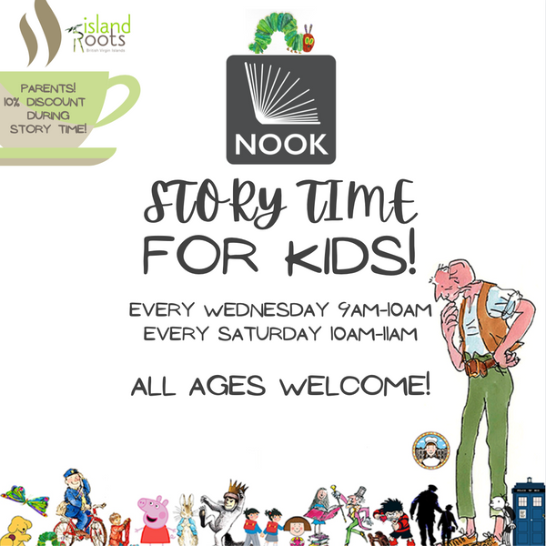 Free story time for kids every week at Nook!