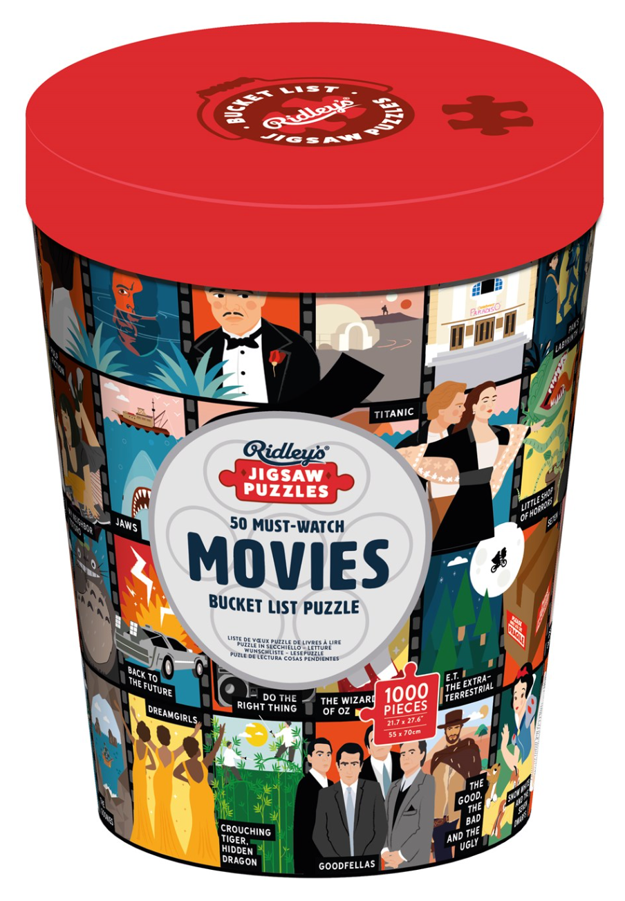 50 Must-Watch Movies Bucket List 1000-Piece Puzzle