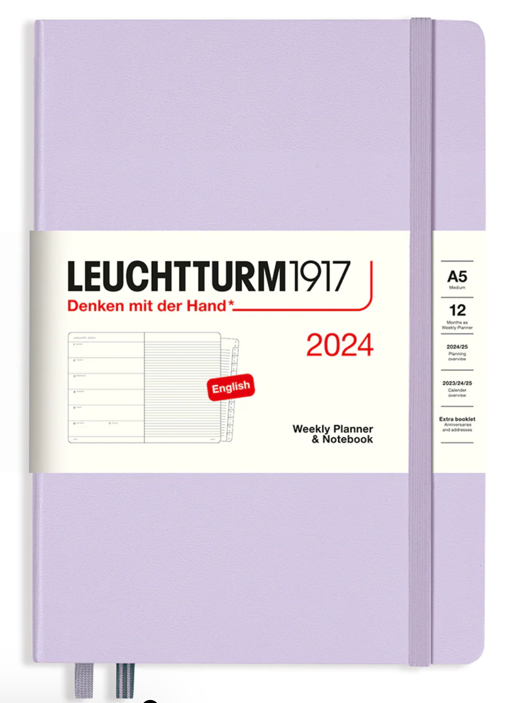 2024 Weekly Planner with Notebook -Small, Lilac