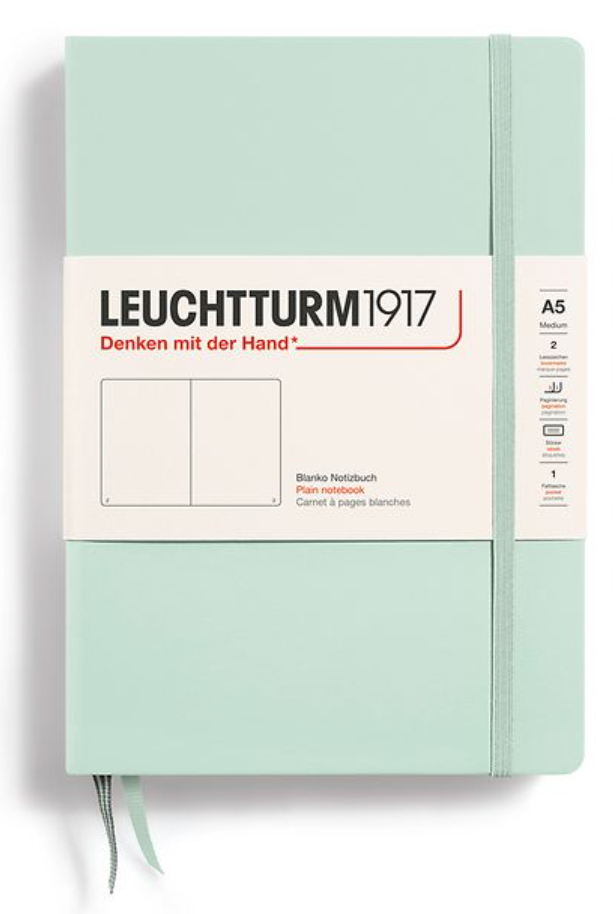 2024 Weekly Planner with Notebook - Medium, Mint Green