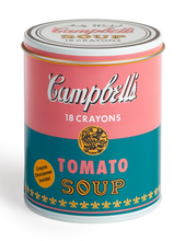 Load image into Gallery viewer, Andy Warhol Soup Can Crayons + Sharpener
