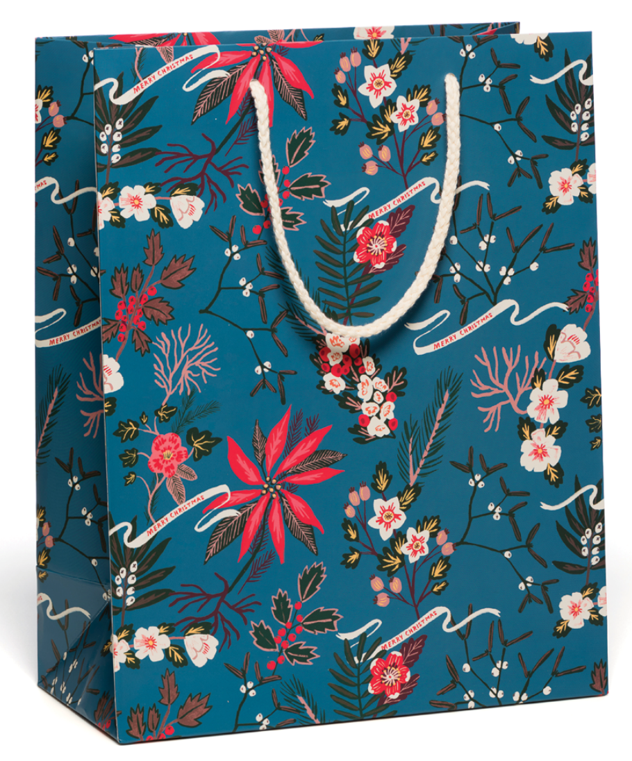 Blue Poinsettia - Gift Bag