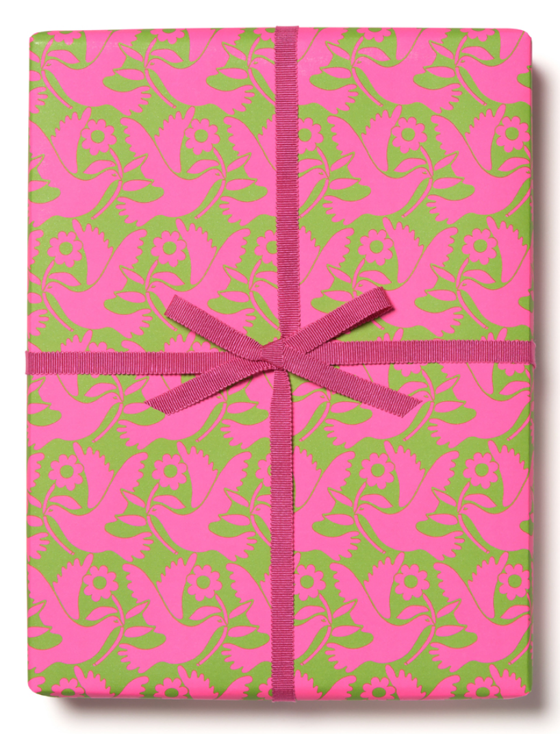 Neon Doves - Gift Wrap Roll