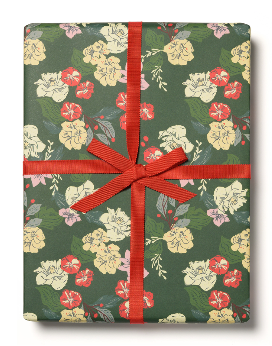 Festive Blooms - Gift Wrap Roll