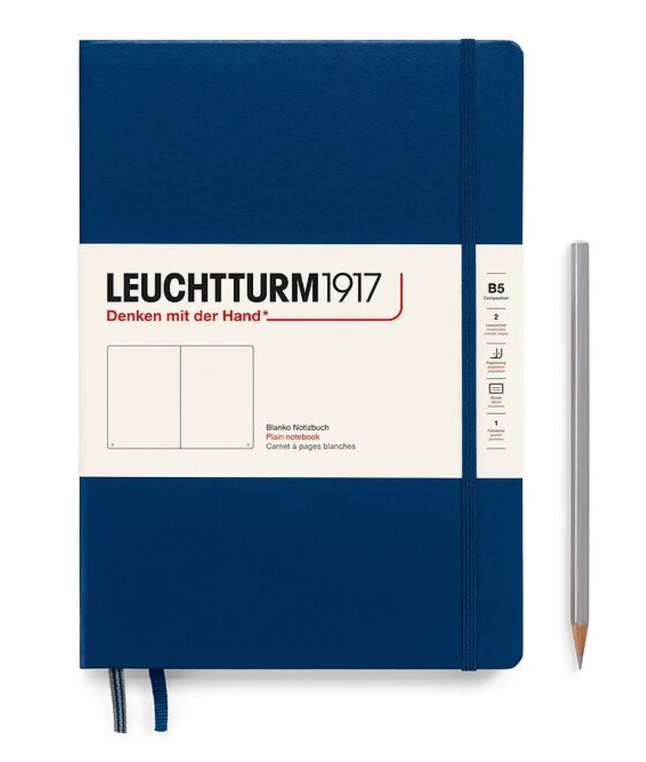Hardcover Notebook - Large, Navy