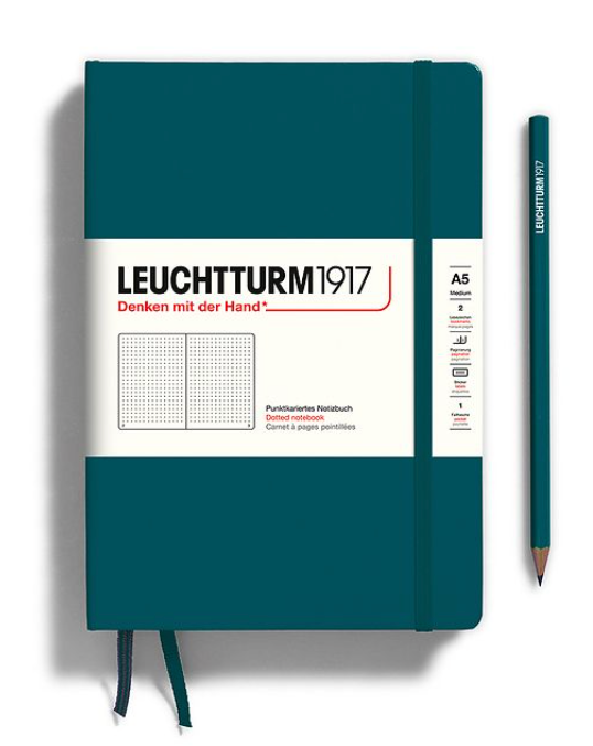 Hardcover Notebook - Medium, Pacific Green